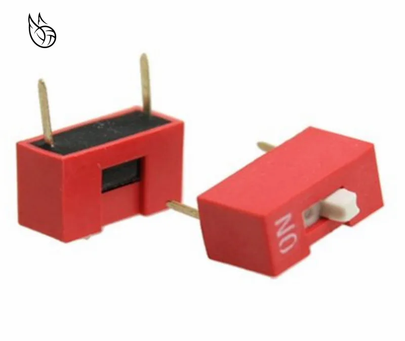 10Pcs Slide Type Schakelaar Module 1-Bit 2.54Mm 1 Positie Way Rode Pitch