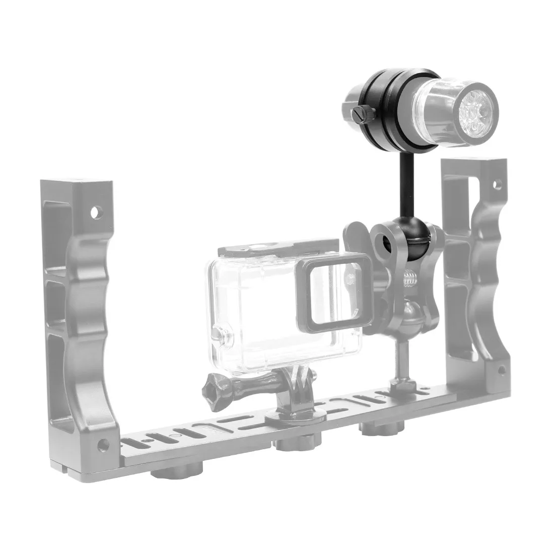 Diving Flashlight Mount Holder Bracket Strobe Arm Adapter Ball Mount for Underwater Photography for Gopro EKEN Action Camera
