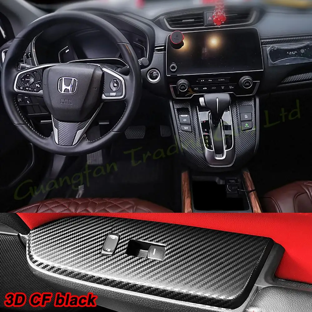 

For Honda CRV 2017-2021 Car-Styling 3D/5D Carbon Fiber Car Interior Center Console Color Molding Sticker Decals