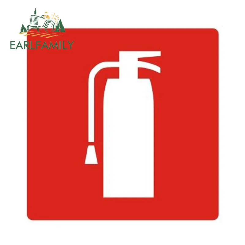 EARLFAMILY 13cm x 13cm Fire Extinguisher / First Aid Kit on Board Vinyl Decals Sticker Pair Funny Vinyl Car Stickers