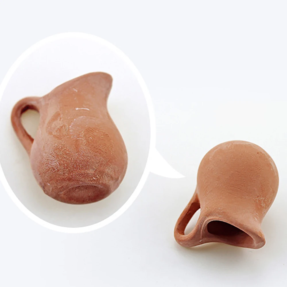1/12 Dollhouse Miniature Ceramic Kettle Mini Terracotta Kettle Toys for Doll House Accessories Decoration