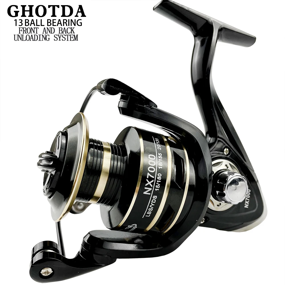 GHOTDA Carrete Giratorio Metal Alta Velocidad