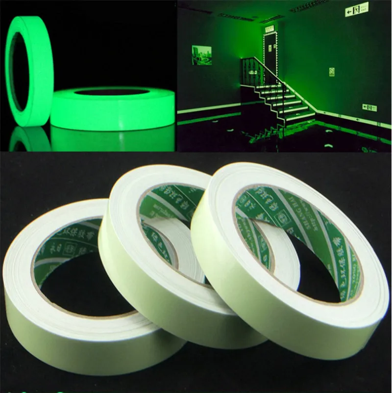 Green/Blue Luminous Tape Self-adhesive Glow In The Dark Stickers Fluorescent Emergency Safety Stage Sticker Tape Home Decoration