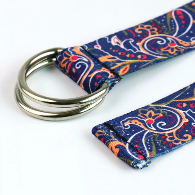 HUOBAO New Boho Women Belts Double-sided Printed Fashion Waistband Long Pants Tribe Aztec Jean Canvas Belt For Students Mens