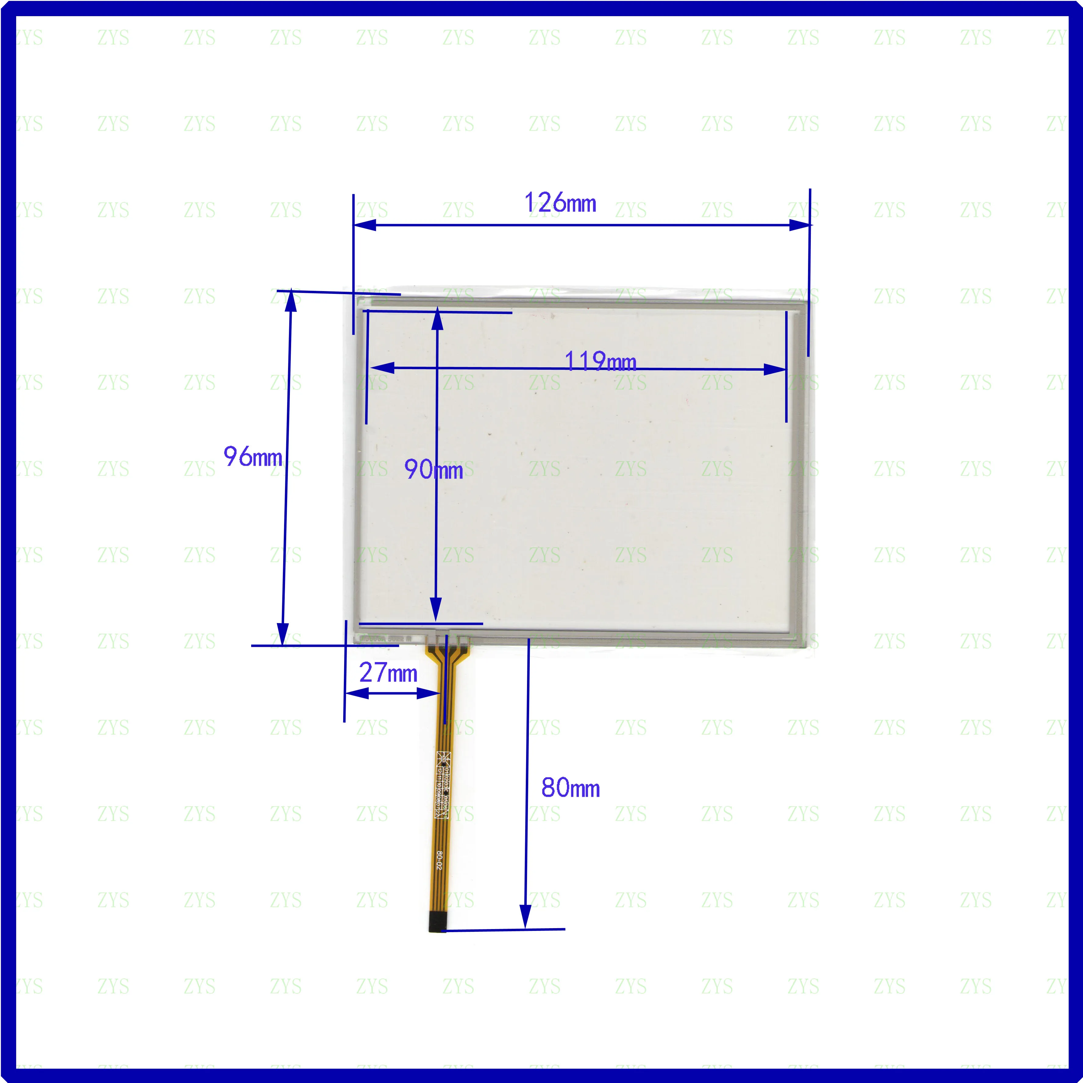 

ZhiYuSun M5606A 5.6inch 4-wire resistive 126*96 Touch Panel compatible Navigator TOUCH SCREEN 126mm*96mm