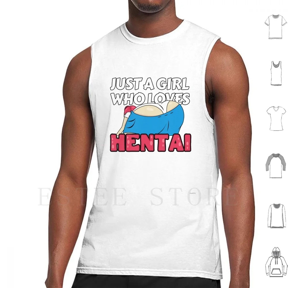 Hentai Ecchi Anime I Weeb Weeaboo Trash Gift Tank Tops Vest Sleeveless Hentai Anime Manga Ecchi Lewd Weeb Weeaboo Stuff