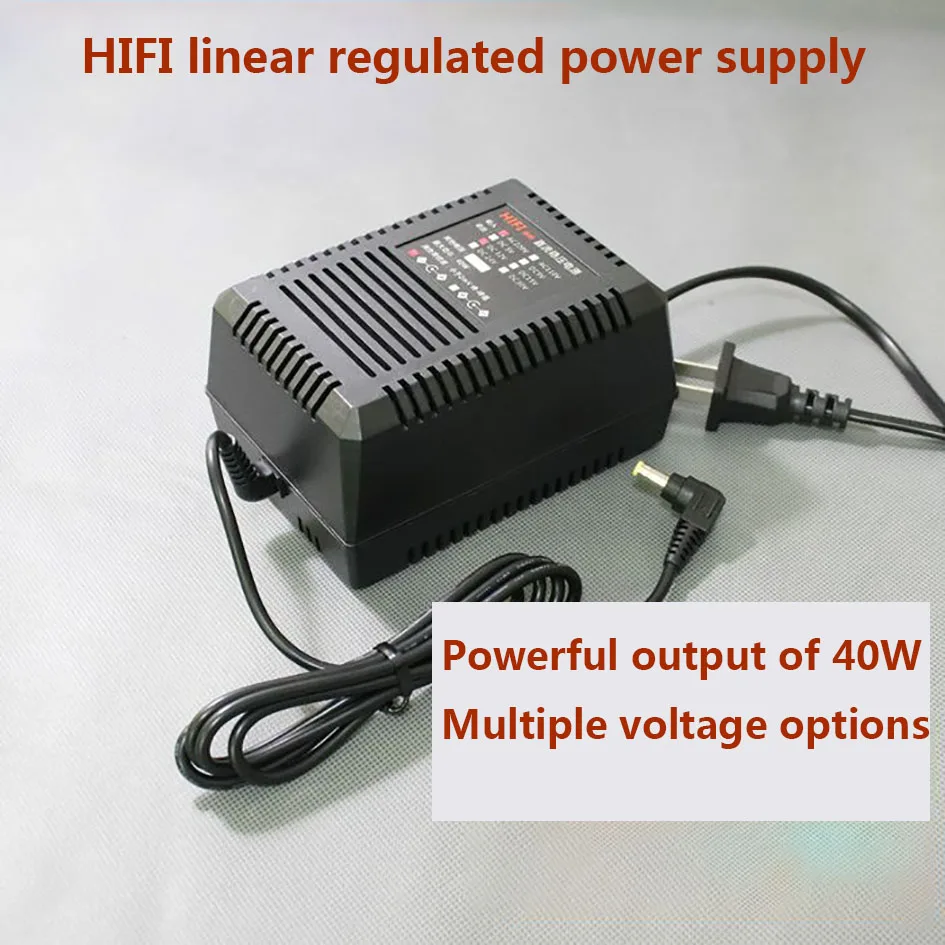 40W HIFI Linear Regulated Power Supply LPS PSU Ultra Low Ripple Radio CD Player Amp Decoder PSU 40W DC 5V6V 9V 12V 15V 24V