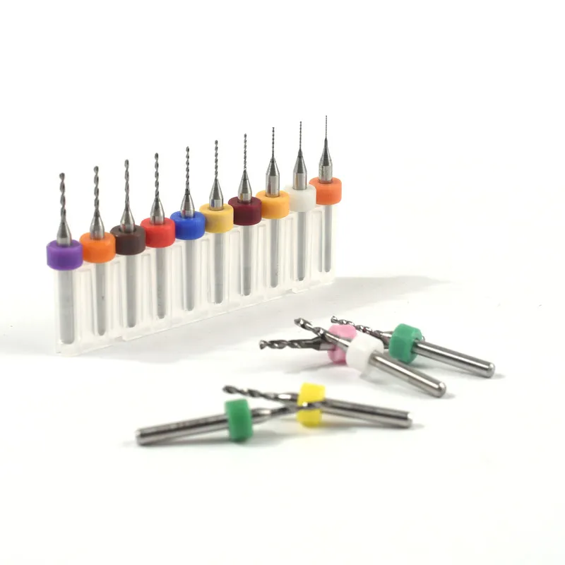 10 pz/set 0.1-1/0.3-1.2/1.1-2/0.6-1.5MM in lega dura PCB Print Circuit Board carburo Micro punte strumento per SMT CNC