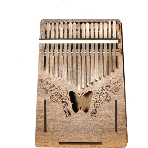 Kalimba Butterfly Model 17 Key Pro Kalimba + Hammer + Case + Musical Note Sticker