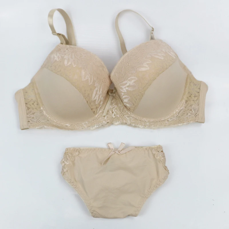 Push Up Bras Set For Womens Lace 38/85 40/90 42/95 C D DD DE Cup Underwear and Panties  4 Colors Demi Sexy  Lingerie