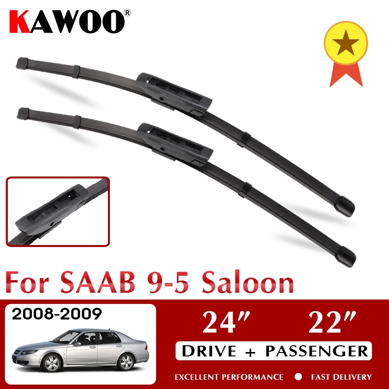 KAWOO Wiper Front Car Wiper Blades For SAAB 9-5 Saloon 2008-2009 Windshield Windscreen Front Window Accessories 24