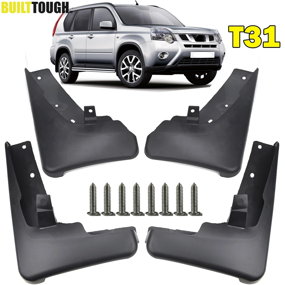 

Set Molded Car Mud Flaps For Nissan X-Trail T31 2008-2013 Xtrail Splash Guards Mud Flap Mudguards Fender 2009 2010 2011 2012