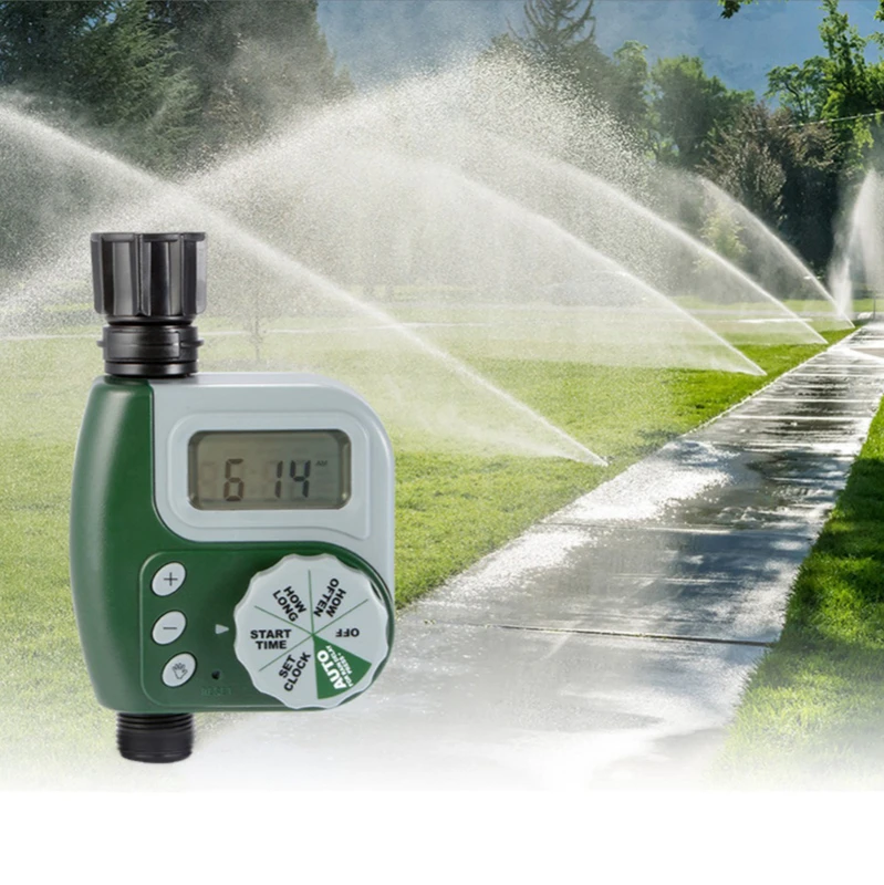 Automatic watering sprinkler system programmable digital hose faucet timer irrigation controller