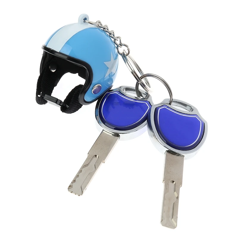 Creative Motorcycle Safety Helmet Car Auto Five-star Keychain Pendant Classic Key Ring Keyfob Casque Holder Car Pendant Keychain