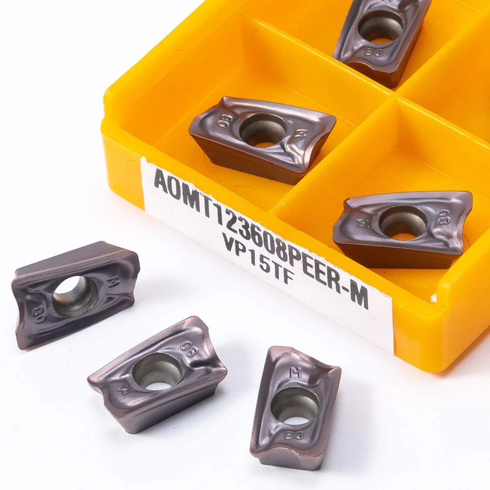 AOMT 123608 inter M VP15TF inserti in metallo duro inserti per tornitura AOMT 123608 utensili per tornio in metallo duro con lama di fresatura meccanica CNC
