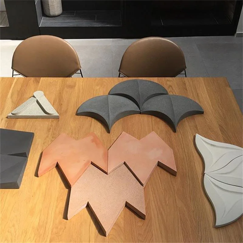 Geometric Design Concrete Wall Brick Silicone Mold Cement Floor Tile Mould Garden Decoration Floor Tile Mould