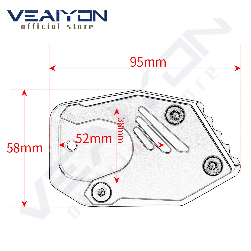 Motorcycle Kickstand Side Stand Extension Pad Support Plate Enlarge Accessories For HONDA CB650R CB 650R Neo Sports Café CB650 R