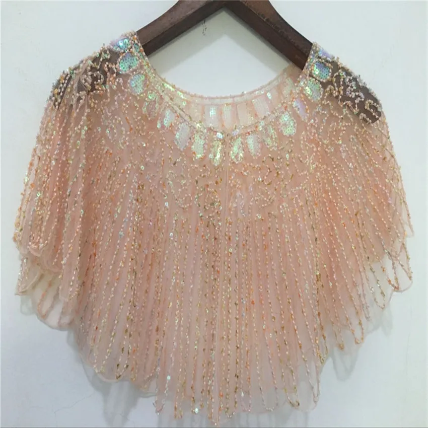 20 Elegant Women Hollow Out Shawl Capes Europe and America Lady Sequins Wrap Bolero Accessories Coat Princess Tops Outwear 1303