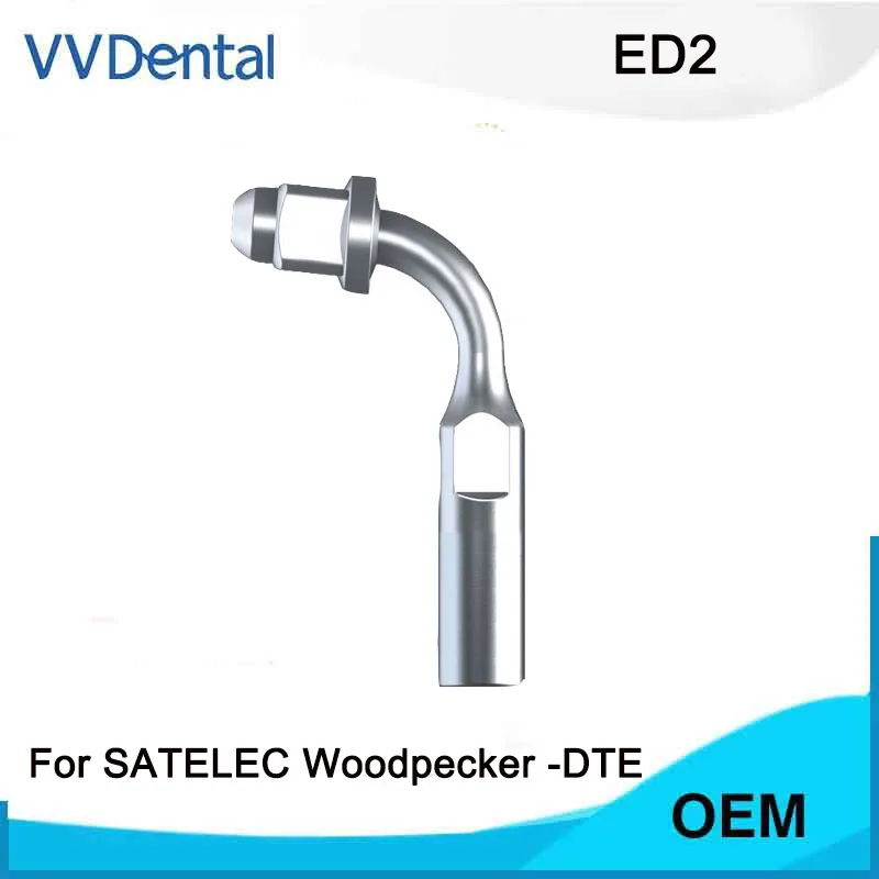 

VVDental ED2 Ultrasonic Scaler Endo Tips for SATELEC WOODPECKER-DTE GNATUS Dental Scalers Handpiece Endodontic Tip