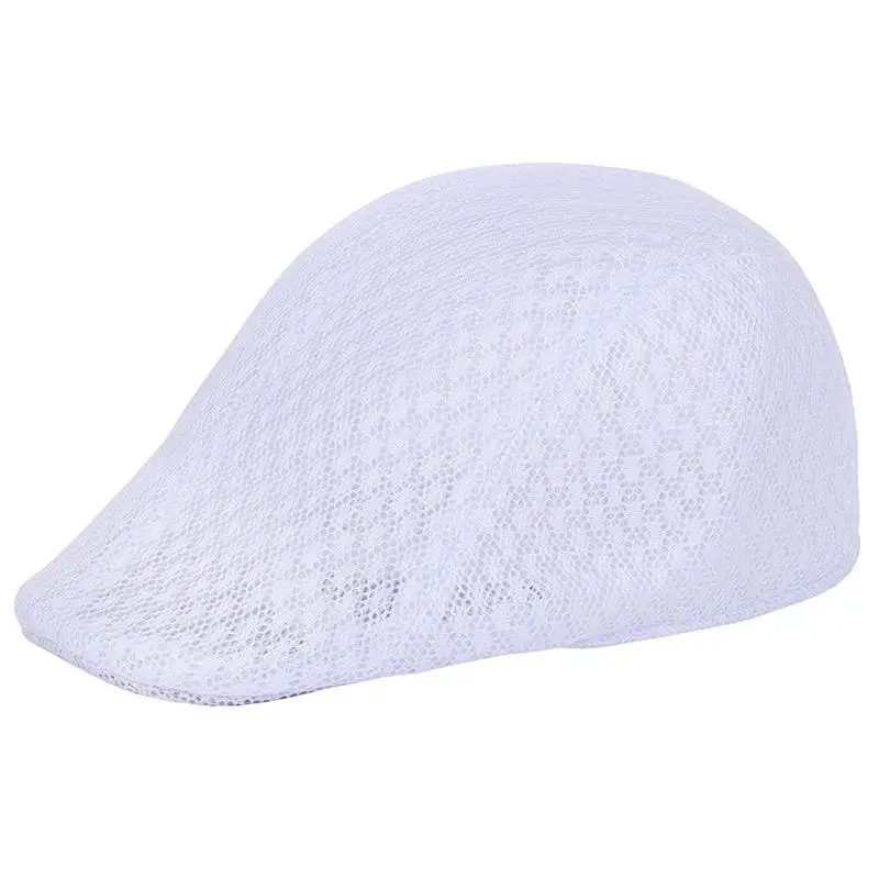 2021New Fashion Unisex Men Women Sun Mesh Beret Cap Newsboy Golf Flat Peaked Sport Hat