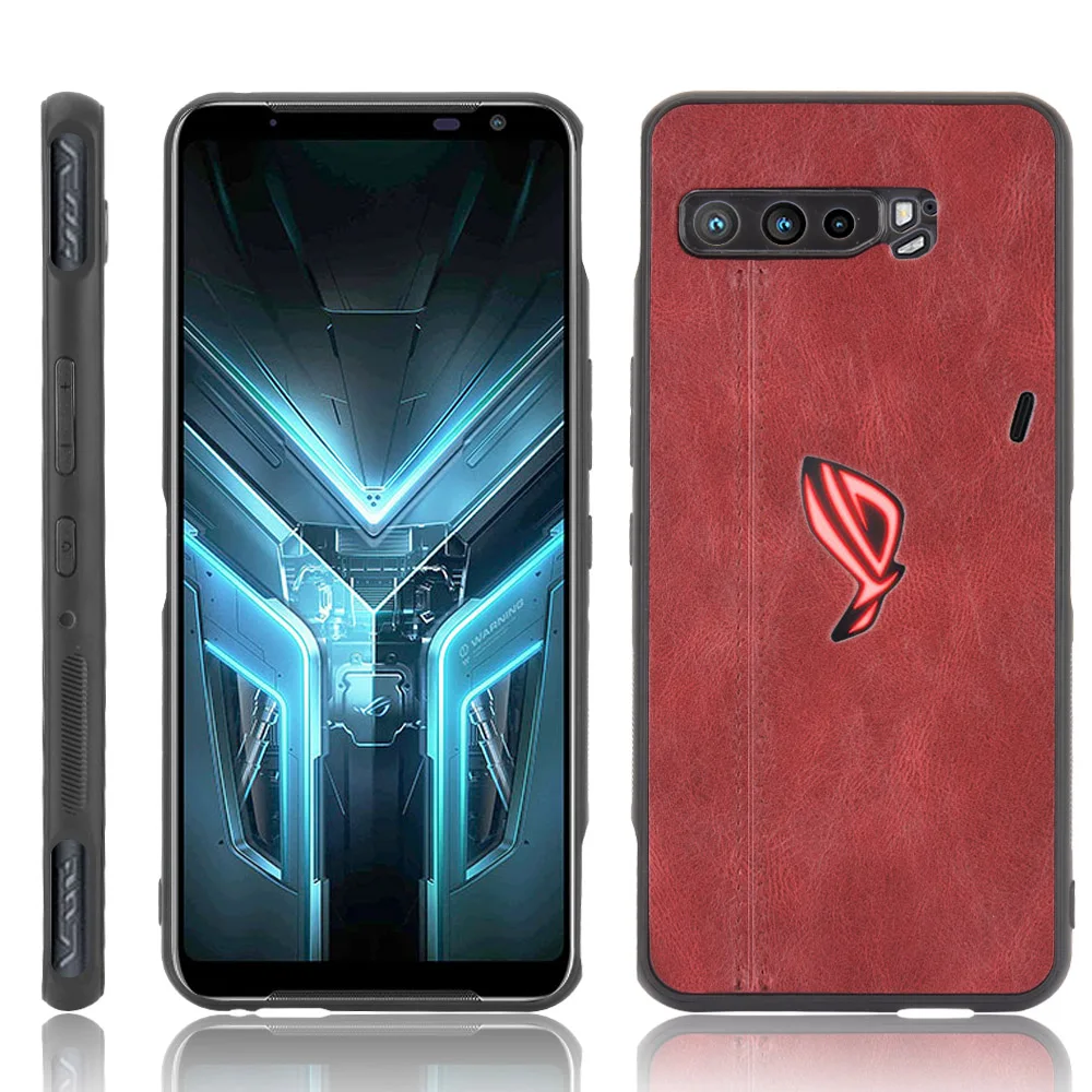 For Asus ROG Phone 3 ZS661KS Case Asus ROG3 Route Calfskin PU Leather Hard Phone Bag Cover For Asus ROG Phone 3 Strix Back Case - view 6