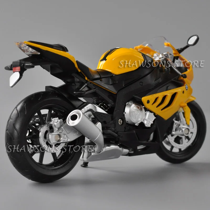 1:12 Scale Diecast Motorcycle Model Toys BMW S1000RR Sport Bike Miniature Replica Collectable