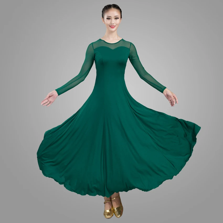 White Women Ballroom Practice Dress Dance Costumes Spanish Flamenco Dress