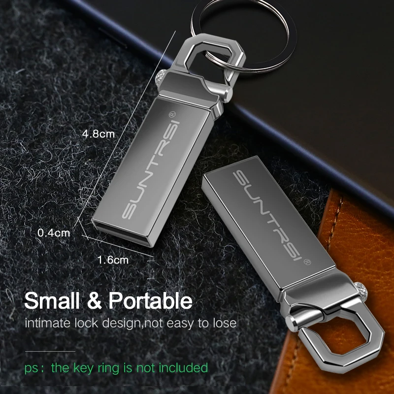 Suntrsi – clé Usb Fash, support à mémoire de 64 GB 32GB 64 GB 128gb, lecteur flash étanche argent doré u