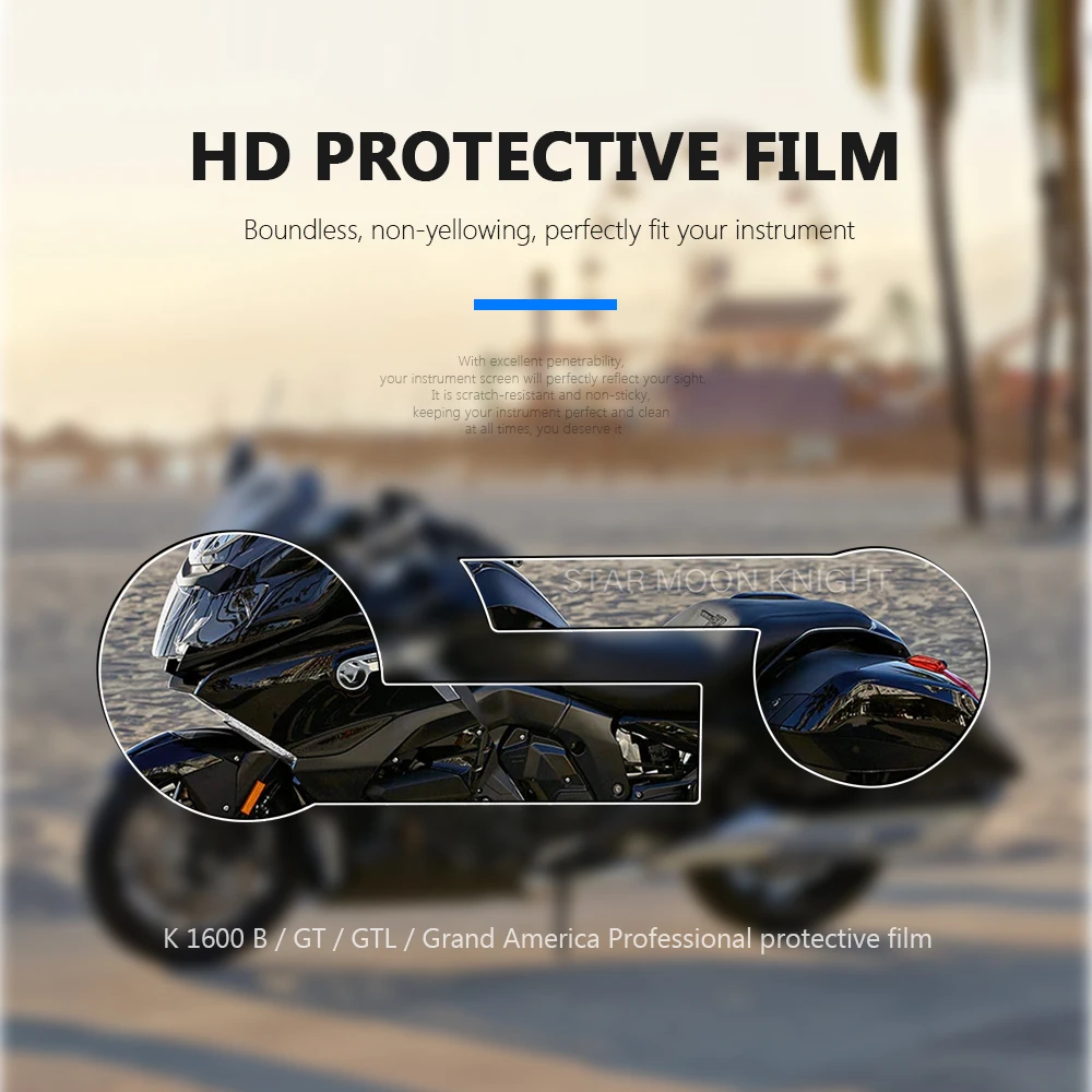 For BMW K1600B K 1600 Grand America K1600GT K1600GTL Screen Protector sticker Instrument Film Screen Dashboard Protection