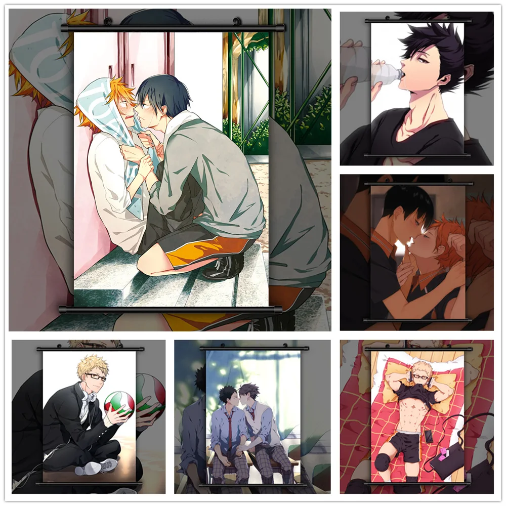 Canvas Painting Anime Posters Haikyuu Yaoi Kei Shoyo X Tobio Anime Manga Wall Art Picture Decoration Home Decor