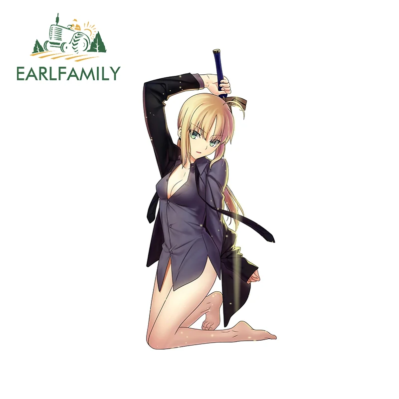 EARLFAMILY 13cm x 5.9cm For Artoria Pendragon Anime Decal Waterproof Scratch-Proof Vinyl Car Stickers Windows Trunk Decoration