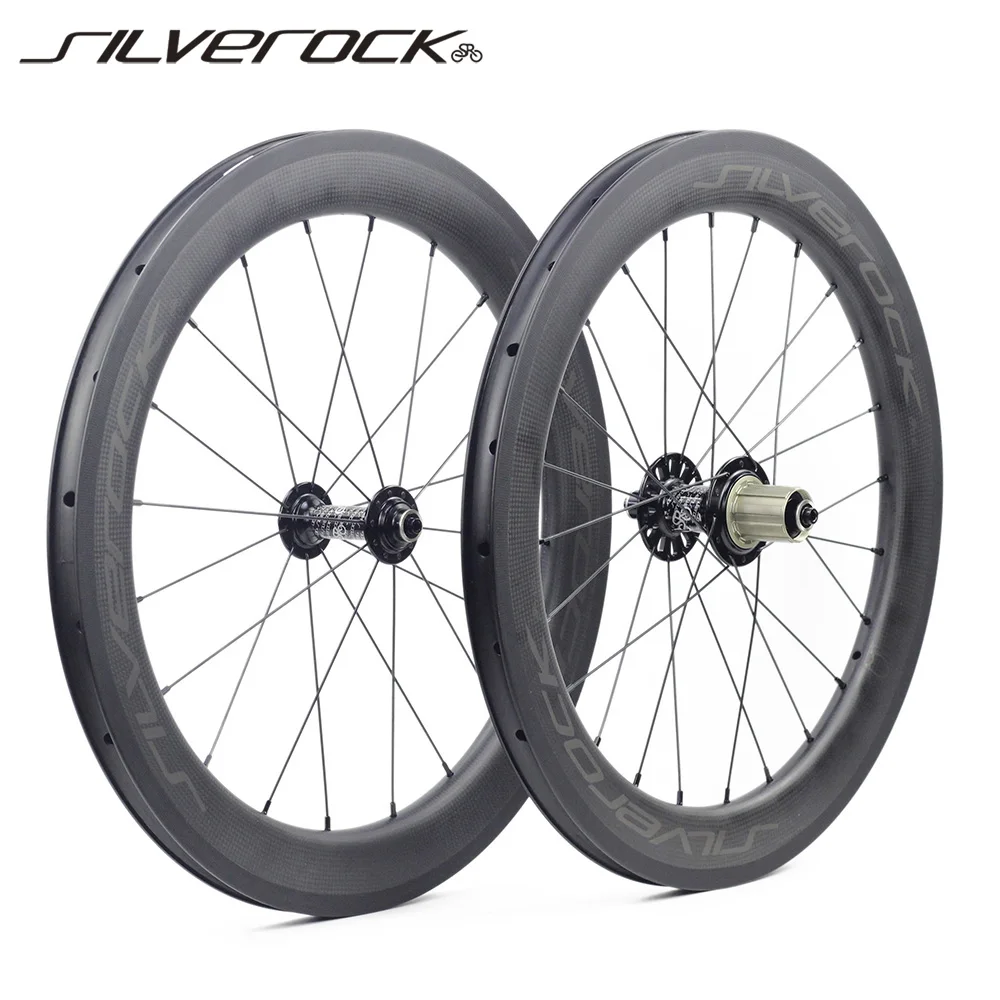 

SILVEROCK 20" 1 1/8 451 406 Minivelo Wheelset with Hight Rim V Brake 11s 100mm 130mm for Fnhon NEO Folding Bikes Aero Wheels