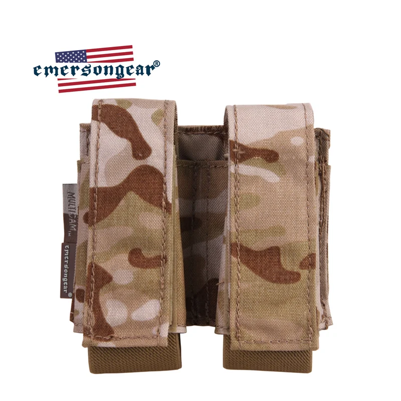 Emersongear Double 40mm Grenade Pouch 9mm MOLLE Magazine Bag Holder Carrier Airsoft Hunting Panel Pocket Nylon