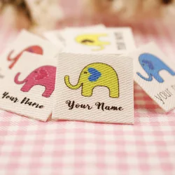 Organic Iron on Name Labels, Cotton with Logo or Text, Sewing Label, Organic,30X30mm, 48 Pcs