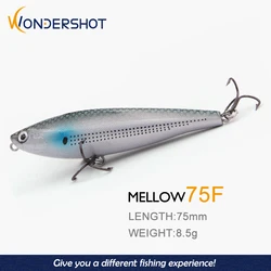 Wondershot D13 Pencil Fishing Lures Topwater 75mm 8.5g Lure Tuna Sea Bass Perch Sea Hard Jerk Baits Lifeliked Action Hard Bait