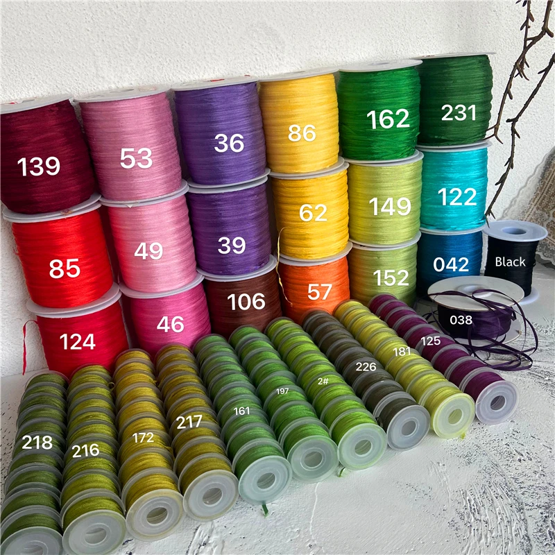 Promotion! 2mm to 13mm 100% real pure silk woven double face taffeta silk ribbons for embroidery and handcraft project