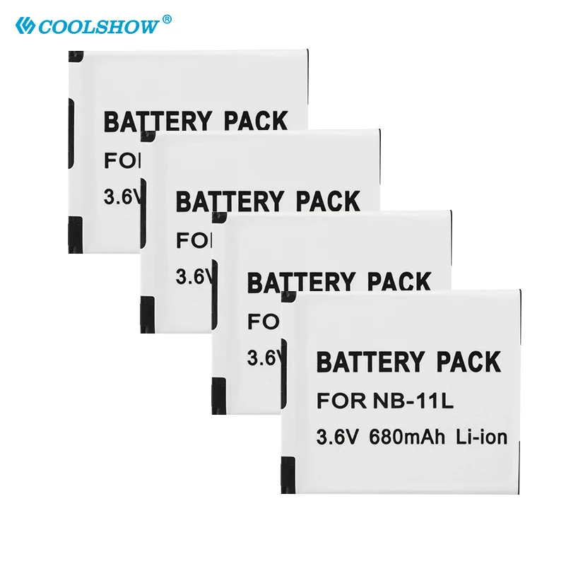 NB-11L NB11L NB 11L Battery for Canon A2600 A2300 IS A2400 A3500 A4000IS IXUS125 140 240 245 265 155 HS 680mAh Camera Bateria