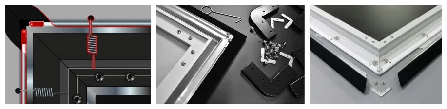 T2ALRF Trinovisuals 16:9 HDTV 4K/8K Ultra HDR 3D Led-hintergrundbeleuchtung Umgebungs Licht Ablehnung Nano Rand Fest rahmen Projektor Bildschirm – Detail 20
