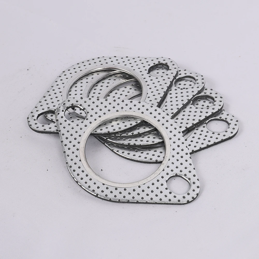 2.0/2.16/2.36/2.5/2.75/3.0 inch Car Exhaust Downpipe Flange Gasket Exhaust Pipe Gasket Universal Two holes 5pcs/pack