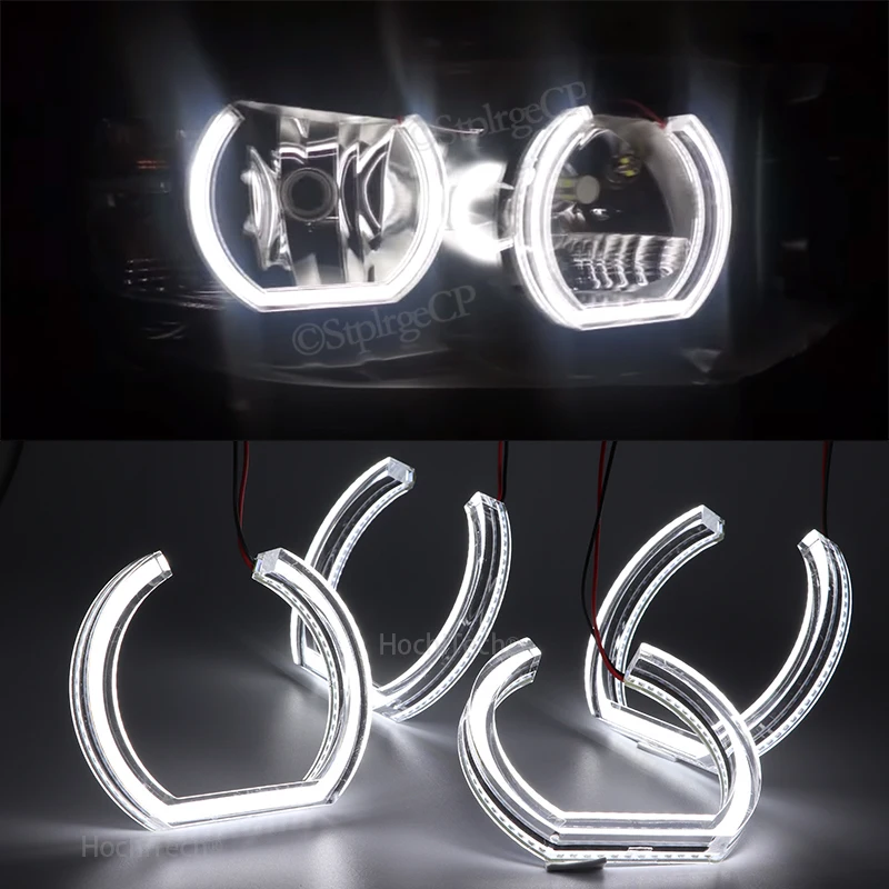 For BMW 3 Series F30 F31 F34 2012-2016 halogen headlight Car styling High Quality DTM Style White Crystal LED angel eyes