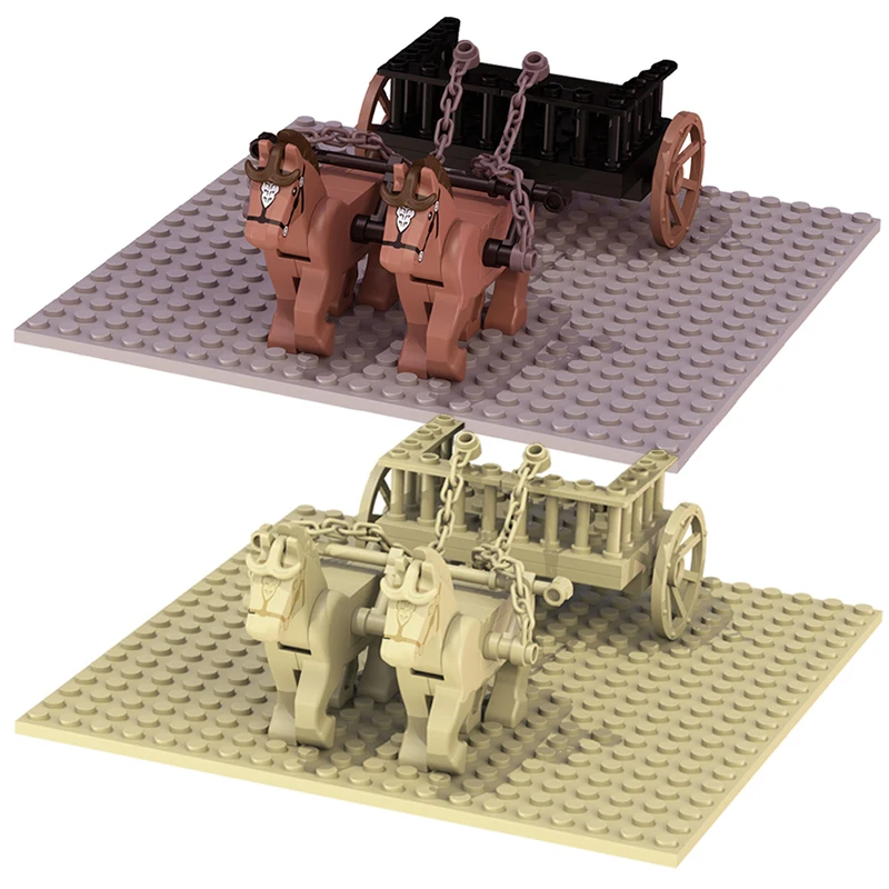 

Koruit XP601 Ancient War Horse Carriage Qin Empire Soldiers MOC Scene Action Figure Accessories Building Blocks Toys For Kids