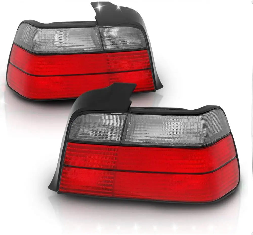 

Sulinso 4 Door Taillights Red/Clear for BMW 3 Series E46 - Passenger and Driver Side