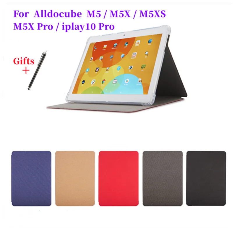 

10.1" Protective PU Leather Case For ALLDOCUBE M5 M5X Tablet ,Folding Stand Case Cover For M5XS M5X Pro iplay10 Pro Tablet PC