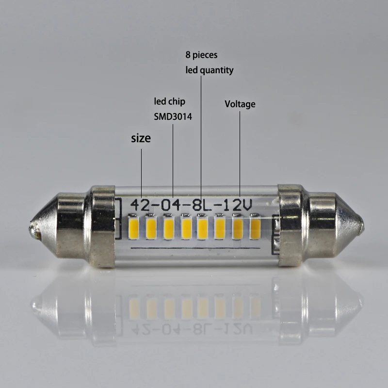 Diodo emissor de luz festão luz 31mm 36mm 39mm 42mm c3w c5w c10w dc 6 12 24 v volt caminhão do carro estilo interior lâmpada leitura automática