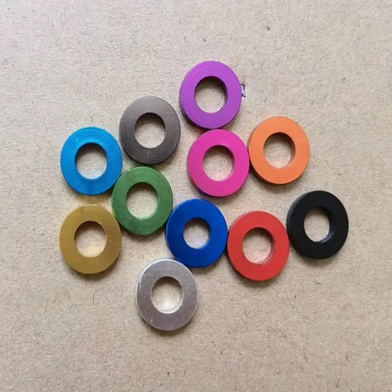 10-20pcs/lot  M3 M4 M5 M6 M8 M10 Corlorful Aluminum Flat Gasket washer for RC part