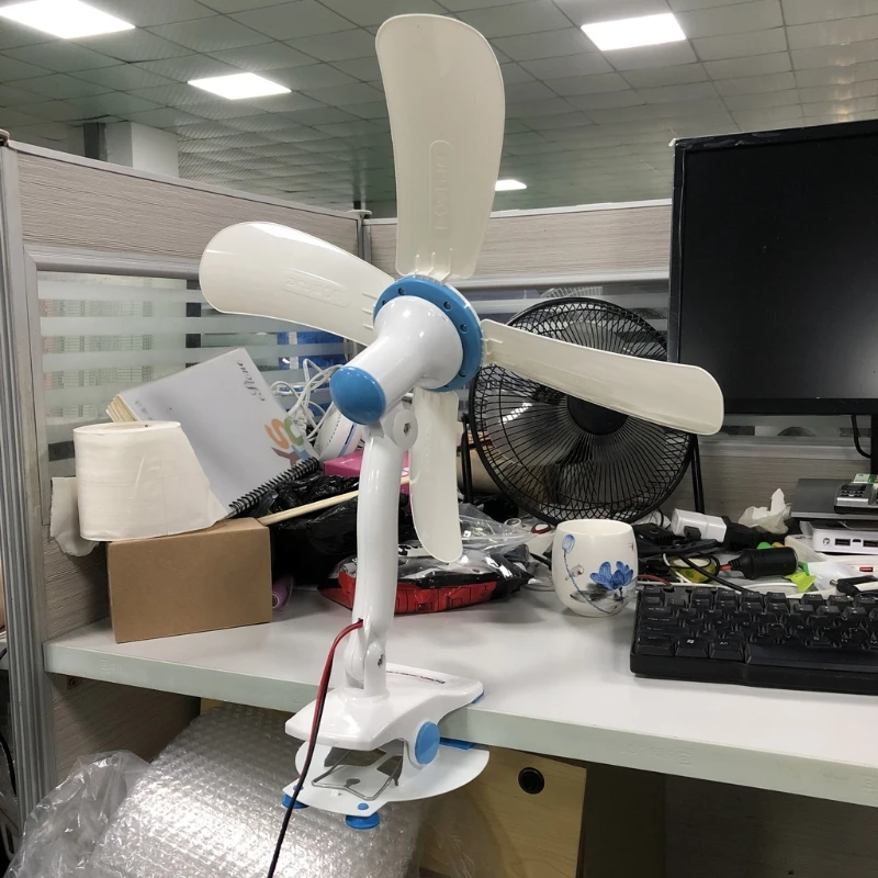 16.5 بوصة 12 فولت 8 واط مروحة سقف صامت سرعة واحدة هادئة كليب على مروحة مروحة مكتب للتخييم خيمة غطاء خارجي للسيارة فان SUV المنزل غرفة نوم