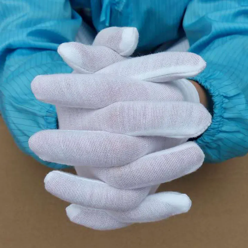 Hot White Labor Insurance Thick Cotton Work Gloves Cotton Cloth Thin Medium And Thick Etiquette Wenwan Quality Inspection Gloves