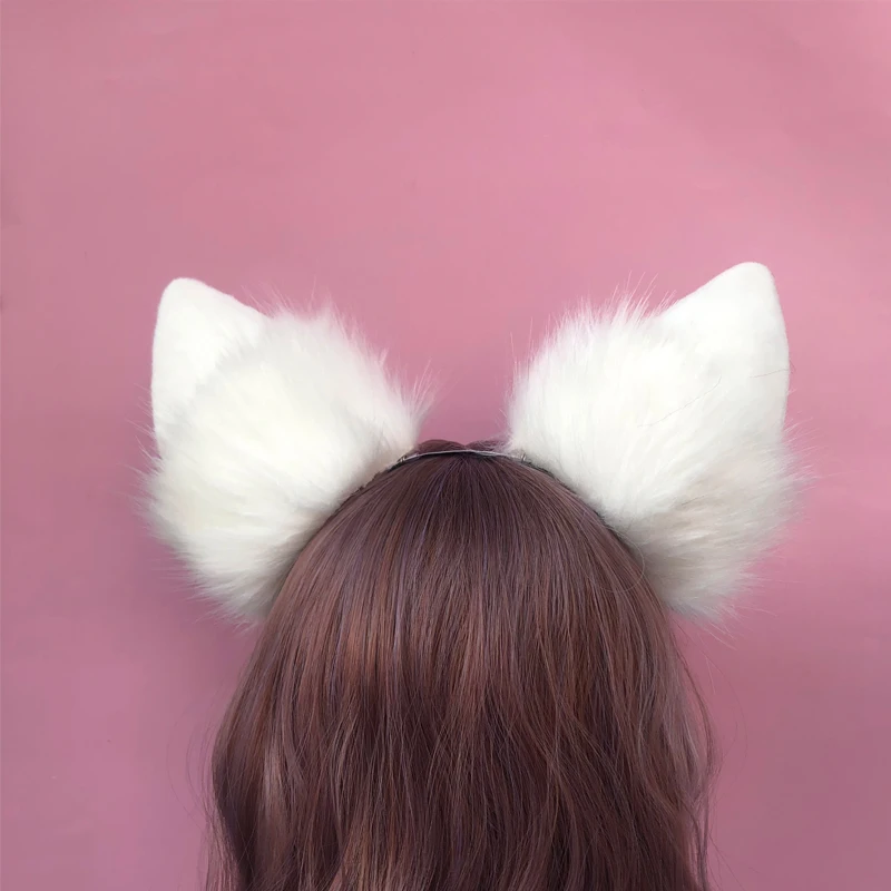 Fold Style Ak Dog Ears Hair Hoop Christmas Cosplay Party Hairbands  Headwear  Accessories Handmade