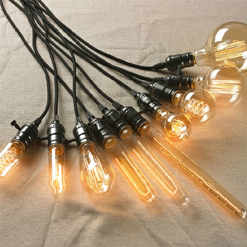 E27 Retro Edison Bulb AC 220V 40W Dimmable Ampoule Vintage Edison Light Bulb ST64 G80 G95 T225 Incandescent Lamp Edison Lamp