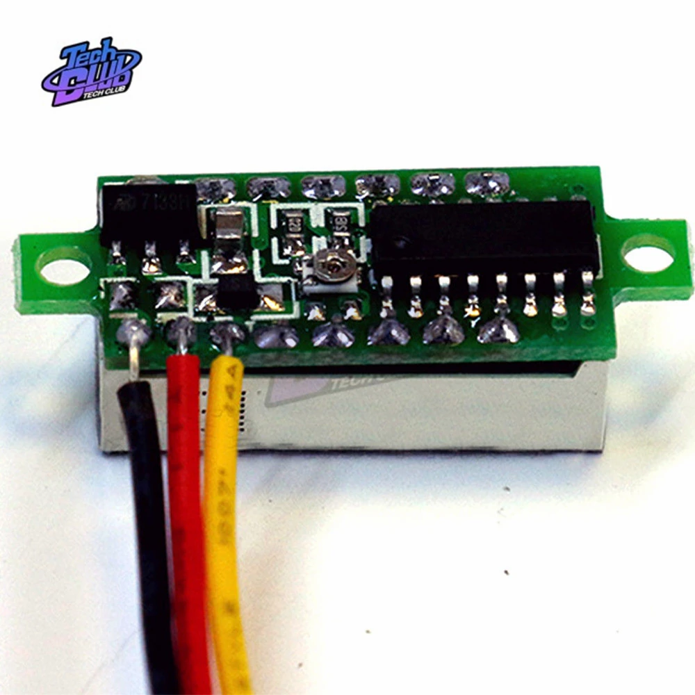 Mini voltmètre à jauge de 0.28 pouce, voltmètre à 3 fils, affichage LED, panneau numérique, détecteur, outils de surveillance, DC 0-100V